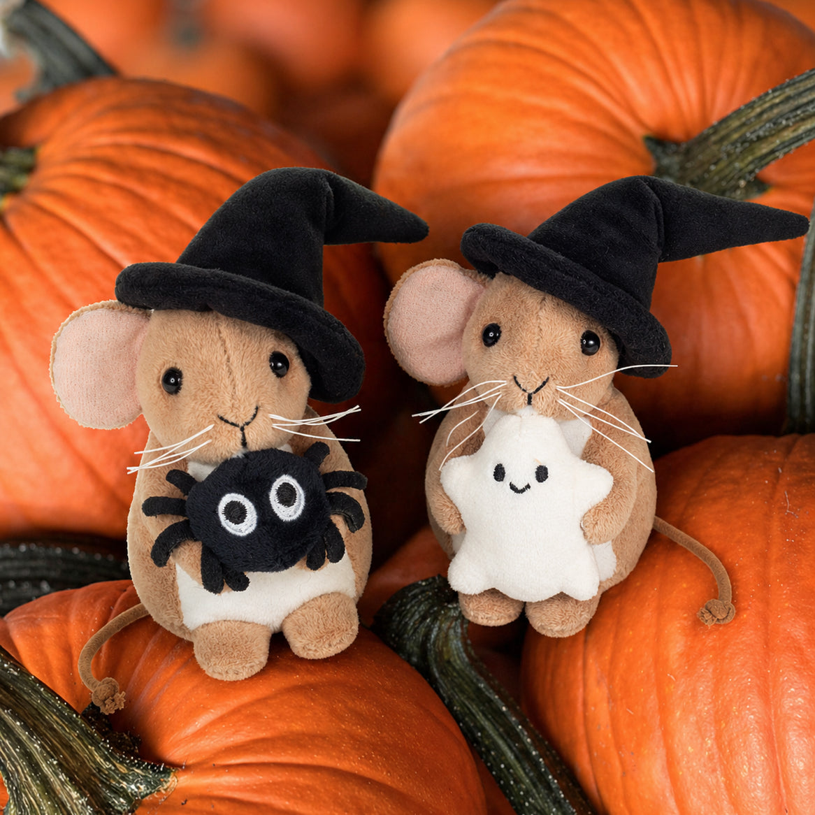 Teddy-Hermann Small Halloween Mouse with Ghost